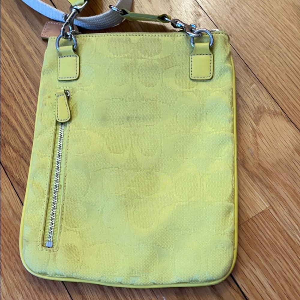 100% Authentic Coach Adjustable Rectangular Cross… - image 3